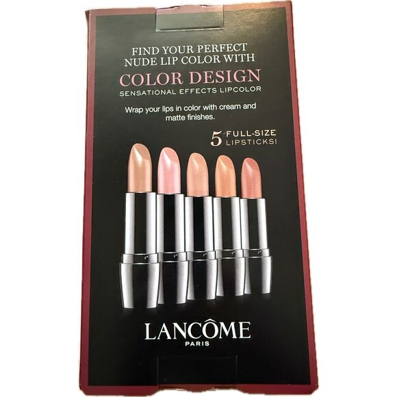 Lancôme Ultimate Nude Lipstick Kit Color Design Lipcolor Collection 5 Full ST782 - Picture 2 of 3